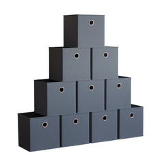 Durham Cube Storage Basket, Grey UKFR - Set of 10