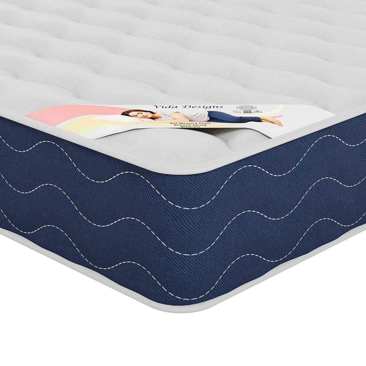 Gel Memory Foam Bonnell Spring Mattress, Double