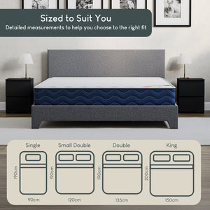 Gel Memory Foam Bonnell Spring Mattress, Double