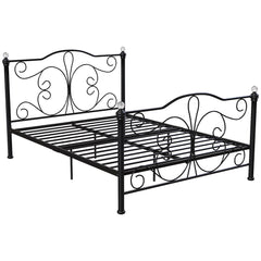 Chicago Double Metal Bed - Black