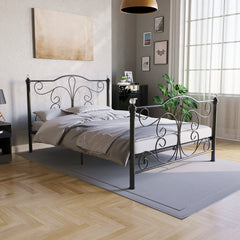 Chicago Double Metal Bed - Black