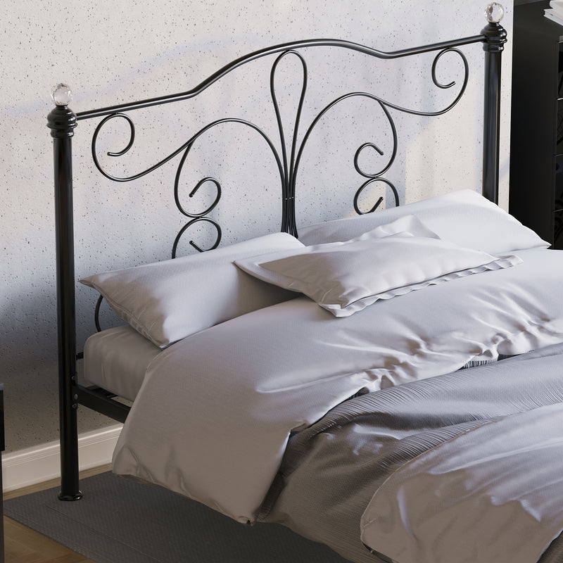 Chicago Double Metal Bed - Black