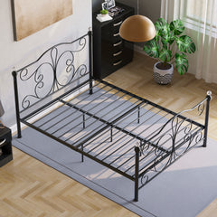 Chicago Double Metal Bed - Black