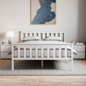 Milan Wooden Bed, High Foot