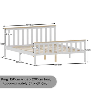 Milan Wooden Bed, High Foot