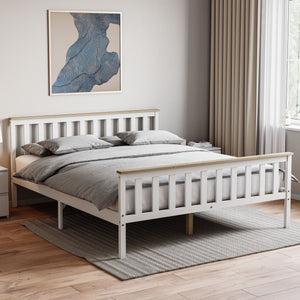 Milan Wooden Bed, High Foot