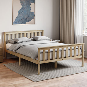 Milan Wooden Bed, High Foot