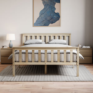 Milan Wooden Bed, High Foot