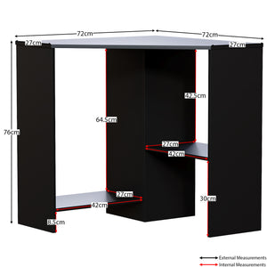 Hetton Corner Computer Desk - Black