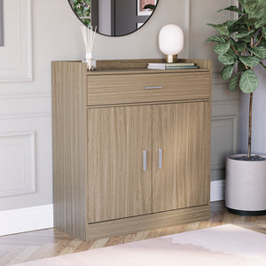 Dalby 2-Door 1-Drawer Shoe Cabinet, Oak