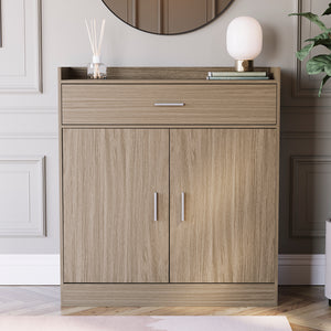 Dalby 2-Door 1-Drawer Shoe Cabinet, Oak