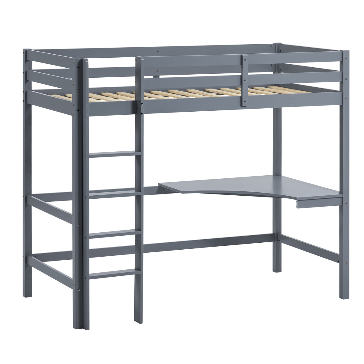 Sydney High Bunk Bed With Desk - Grey