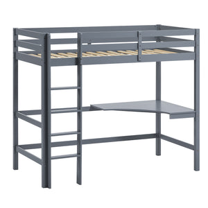 Sydney High Bunk Bed With Desk - Grey