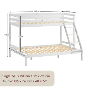 Sydney Triple Sleeper Bunk Bed - White