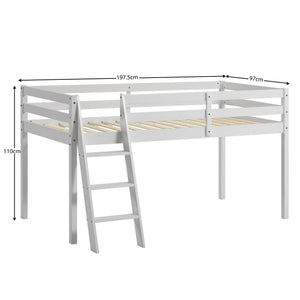Sydney High Bunk Bed - White