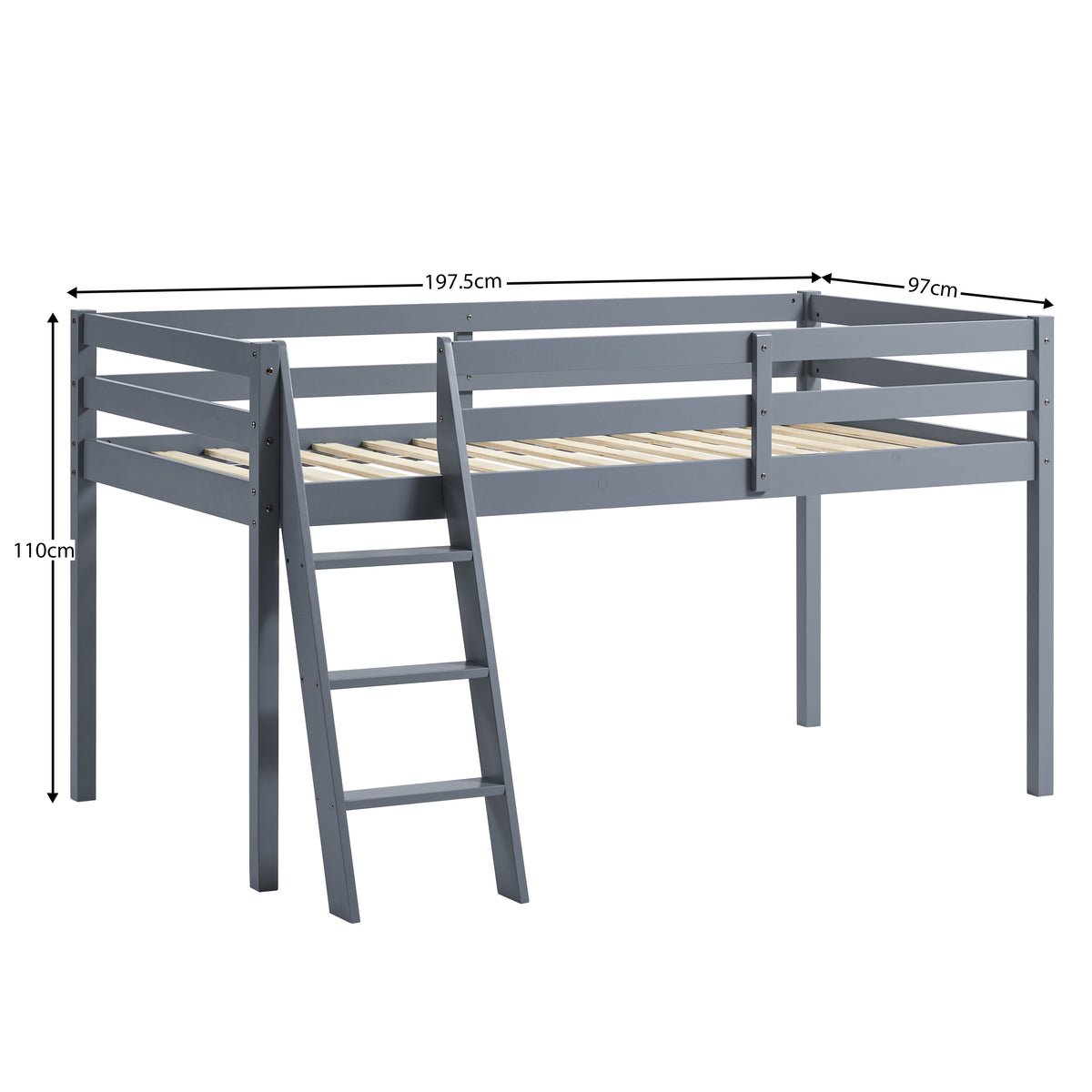 Sydney High Bunk Single - Grey