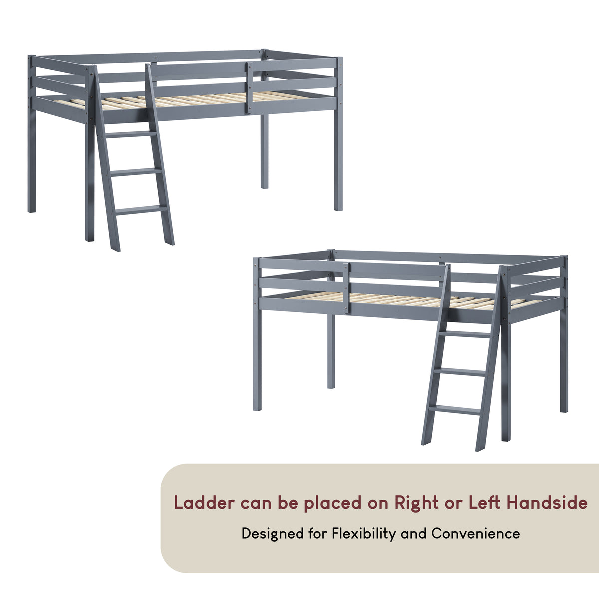 Sydney High Bunk Single - Grey