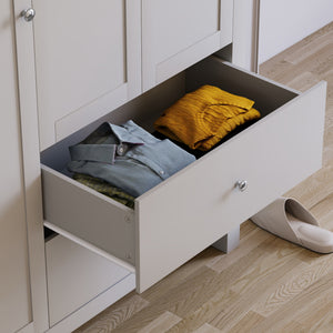 Arlington 3-Door 2-Drawer Wardrobe - Grey