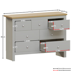 Arlington 7-Drawer Chest - Grey