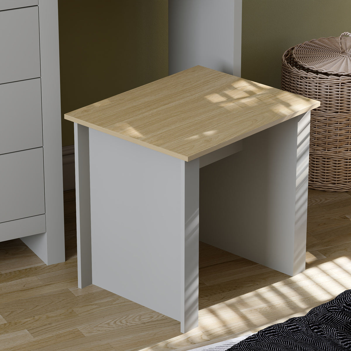 Arlington 3-Drawer Dressing Table Set - Grey