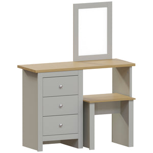 Arlington 3-Drawer Dressing Table Set - Grey