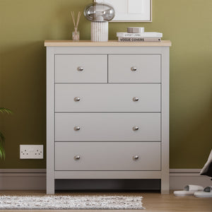 Arlington 5-Drawer Chest - Grey