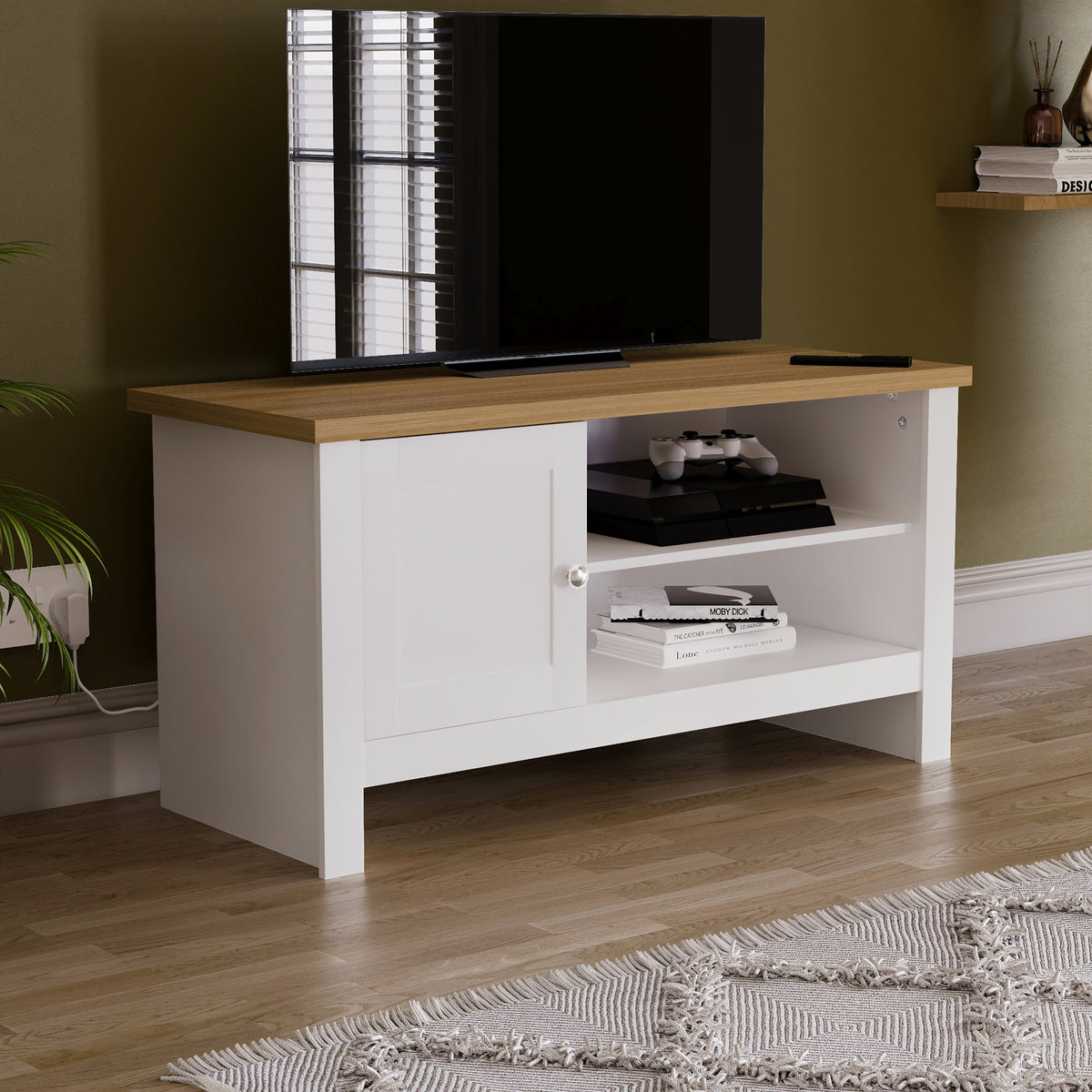 Arlington 1-Door TV Unit - White