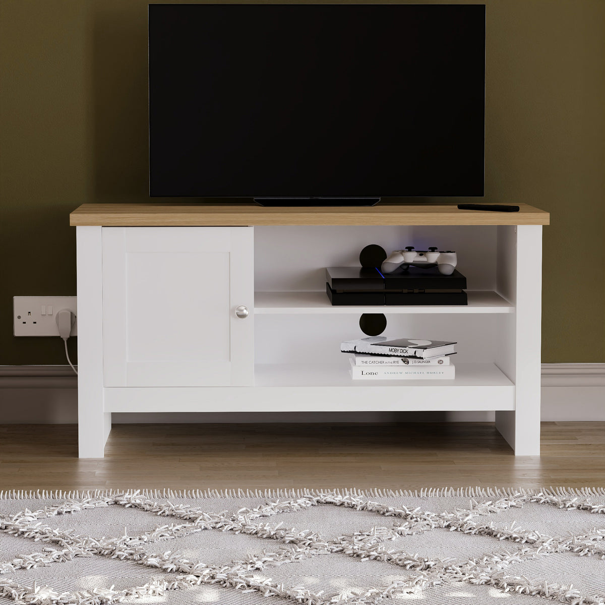Arlington 1-Door TV Unit - White