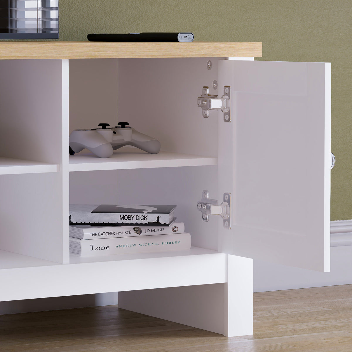 Arlington 2-Door TV Unit - White
