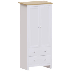 Arlington 2-Door 2-Drawer Wardrobe - White