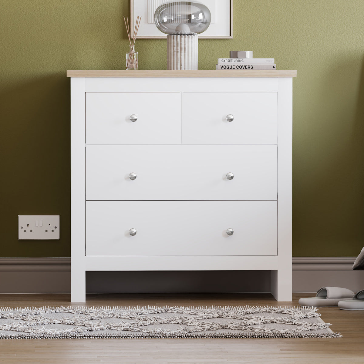 Arlington 4-Drawer Chest - White