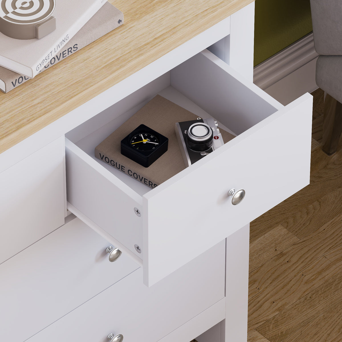 Arlington 7 Drawer Chest of Drawers in White – Spacious Bedroom Storage Unit

