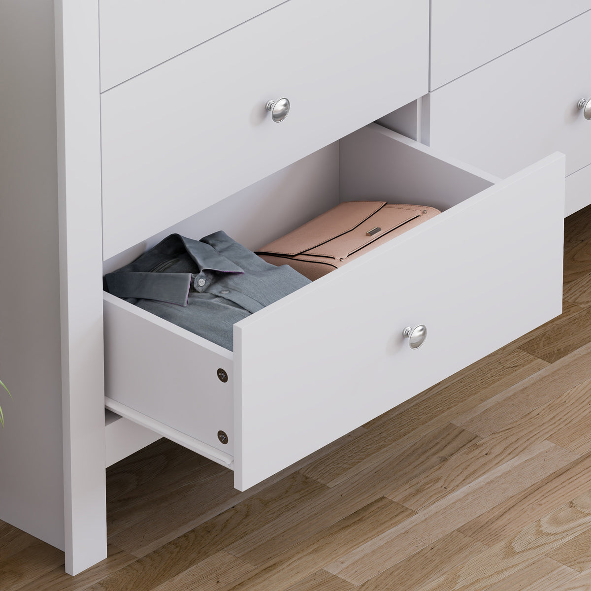 Arlington 7 Drawer Chest of Drawers in White – Spacious Bedroom Storage Unit

