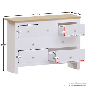 Arlington 7-Drawer Chest - White