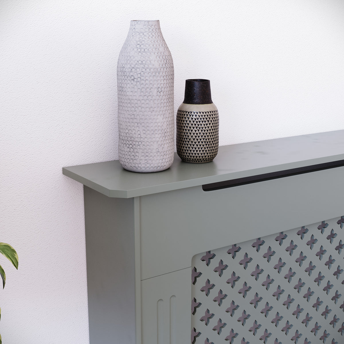 Oxford Radiator Cover - Grey, Large, Modern Design
