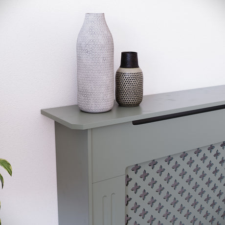 Oxford Radiator Cover - Grey, Large, Modern Design
