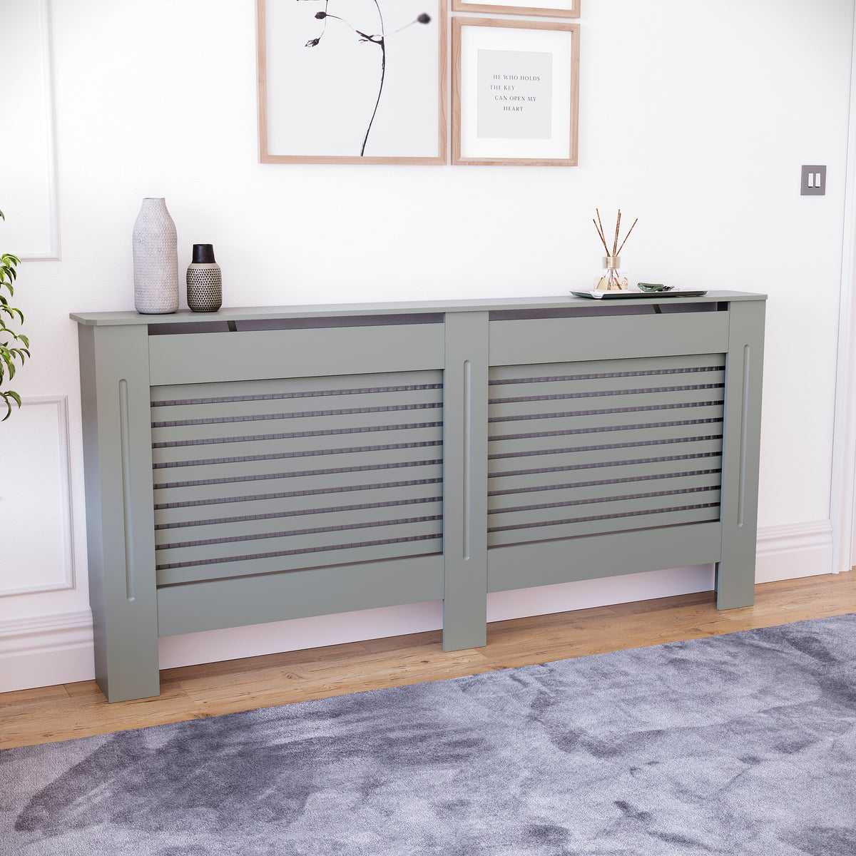 Milton Radiator Cover - Grey, Extra Large