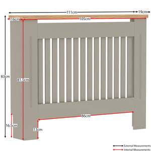 Arlington Radiator Cover - Grey, Medium