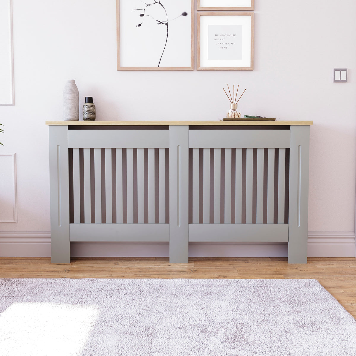 Arlington Radiator Cover - Grey, Large