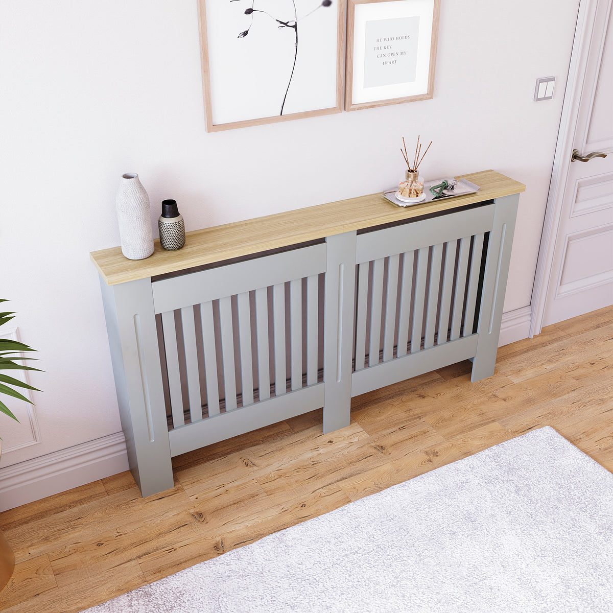 Arlington Radiator Cover - Grey, Large