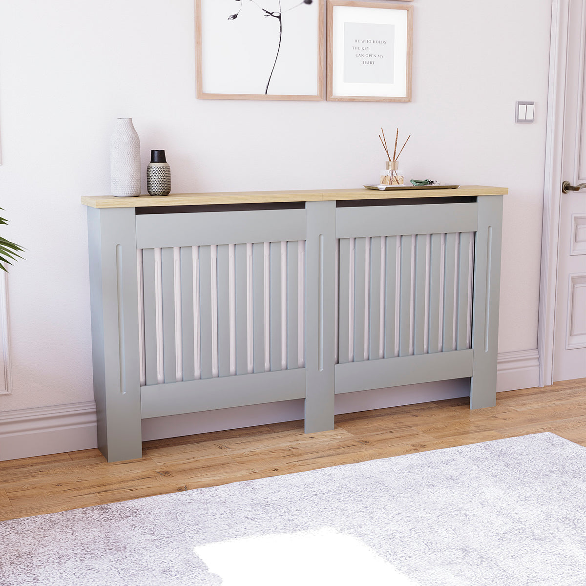 Arlington Radiator Cover - Grey, Large