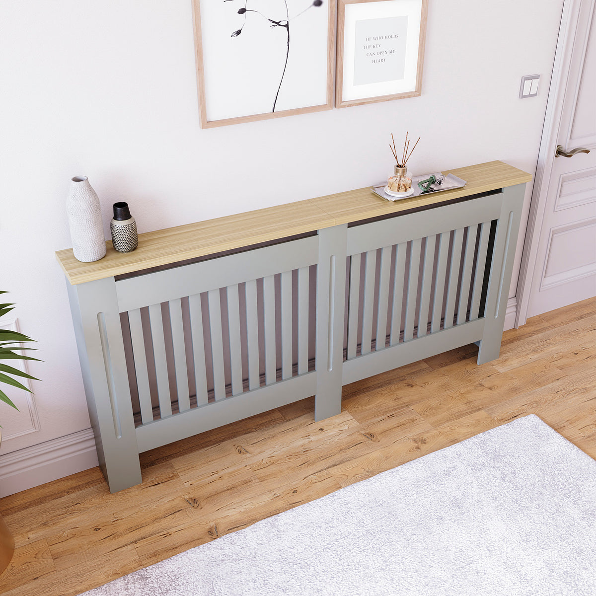 Arlington Radiator Cover - Grey, Extra Large