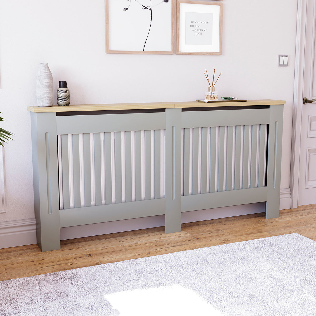 Arlington Radiator Cover - Grey, Extra Large