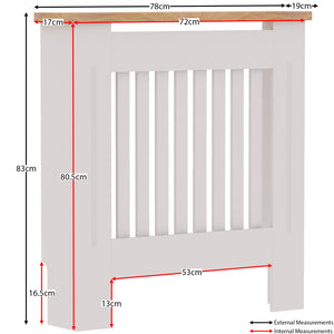 Arlington Radiator Cover - White, Small