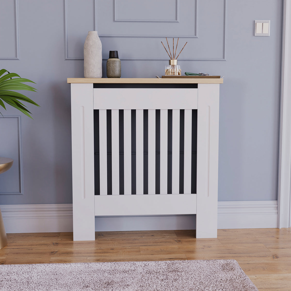 Arlington Radiator Cover - White, Small