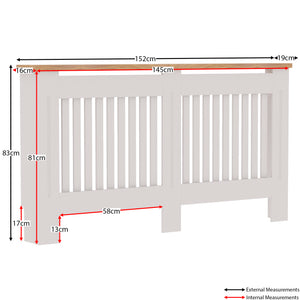 Arlington Radiator Cover - White, Large