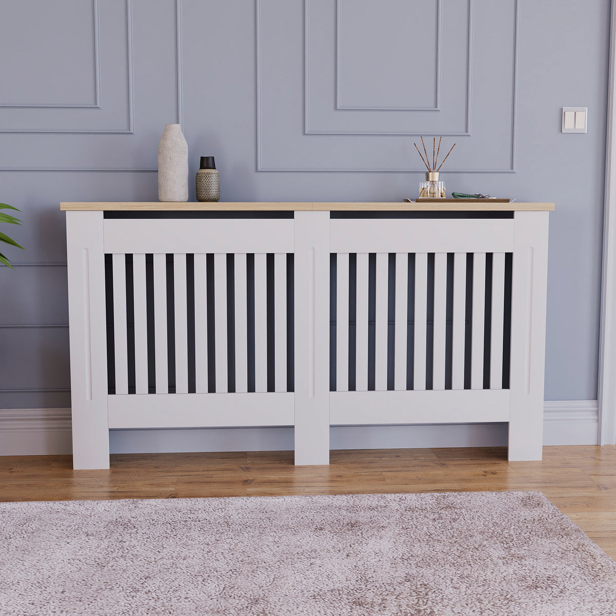 Arlington Radiator Cover - White, Large