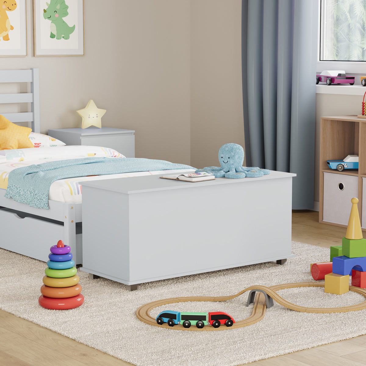 Leon Toy Box, White