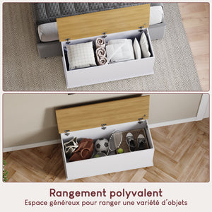 Arlington Storage Ottoman, White