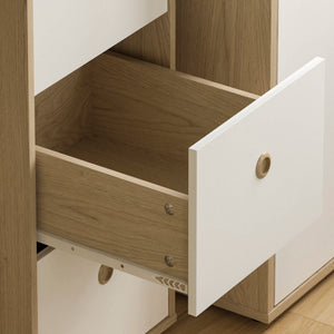 Neptune 3-Drawer Desk - White & Oak